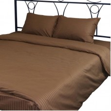 Простирадло classiс U-tek Home Sateen Brown Stripe