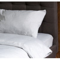 Простирадло натяжне U-TEK Cotton Stripe Grey-White